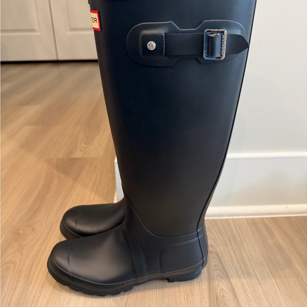 Hunter Tall Black Rain Boots - Picture 2 of 4